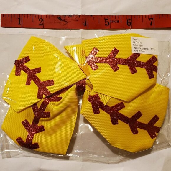 Unbranded Other - Texas size Softball hair bows New.